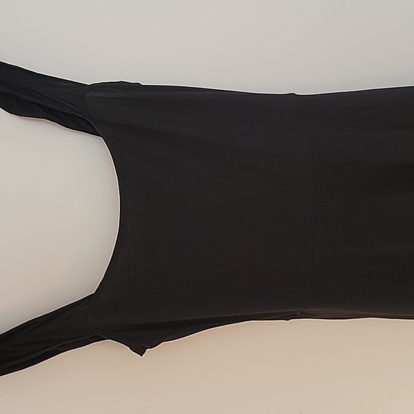 Reformation Sz S Knit Midi Black Dress Pockets - Picture 4 of 8